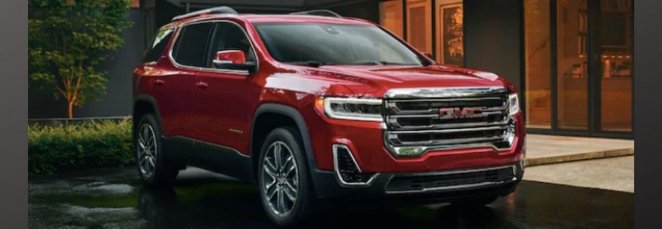 2020 GMC Acadia parked in front of home